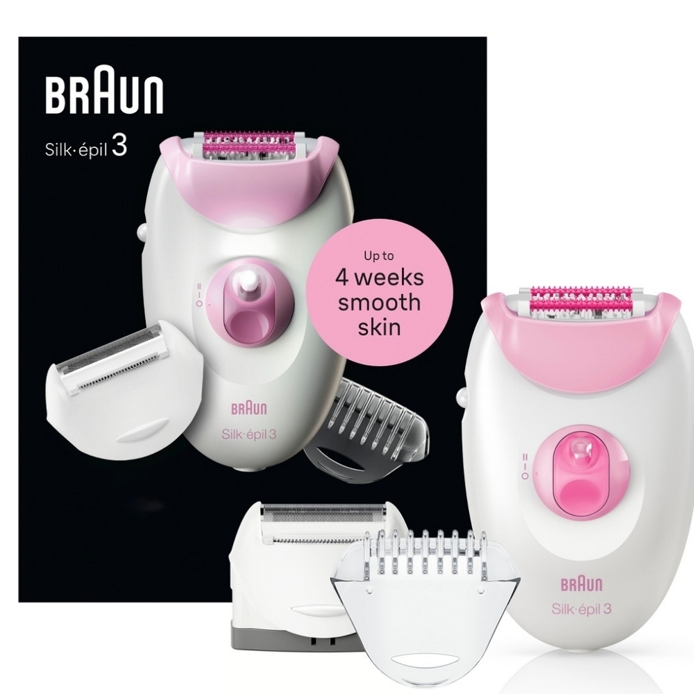 Braun Silk-épil 3 Epilator 2-in-2 w/Accessories